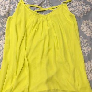 Torrid bright yellow georgette cami